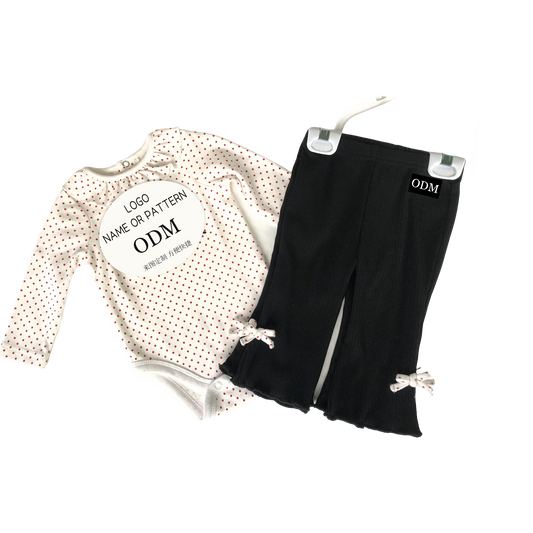 Girls' three-piece flared pants set
