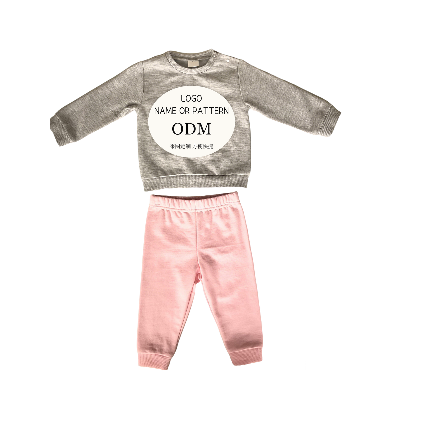 Baby girl (3-24 months) 2-piece tracksuit set (pants + top)
