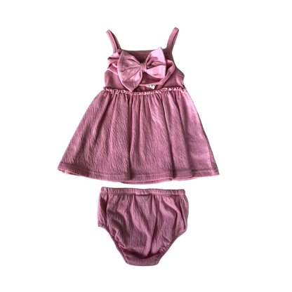 Girls' sleeveless dress set