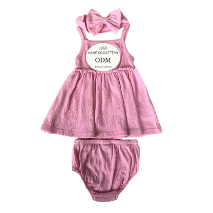 Girls' sleeveless dress set