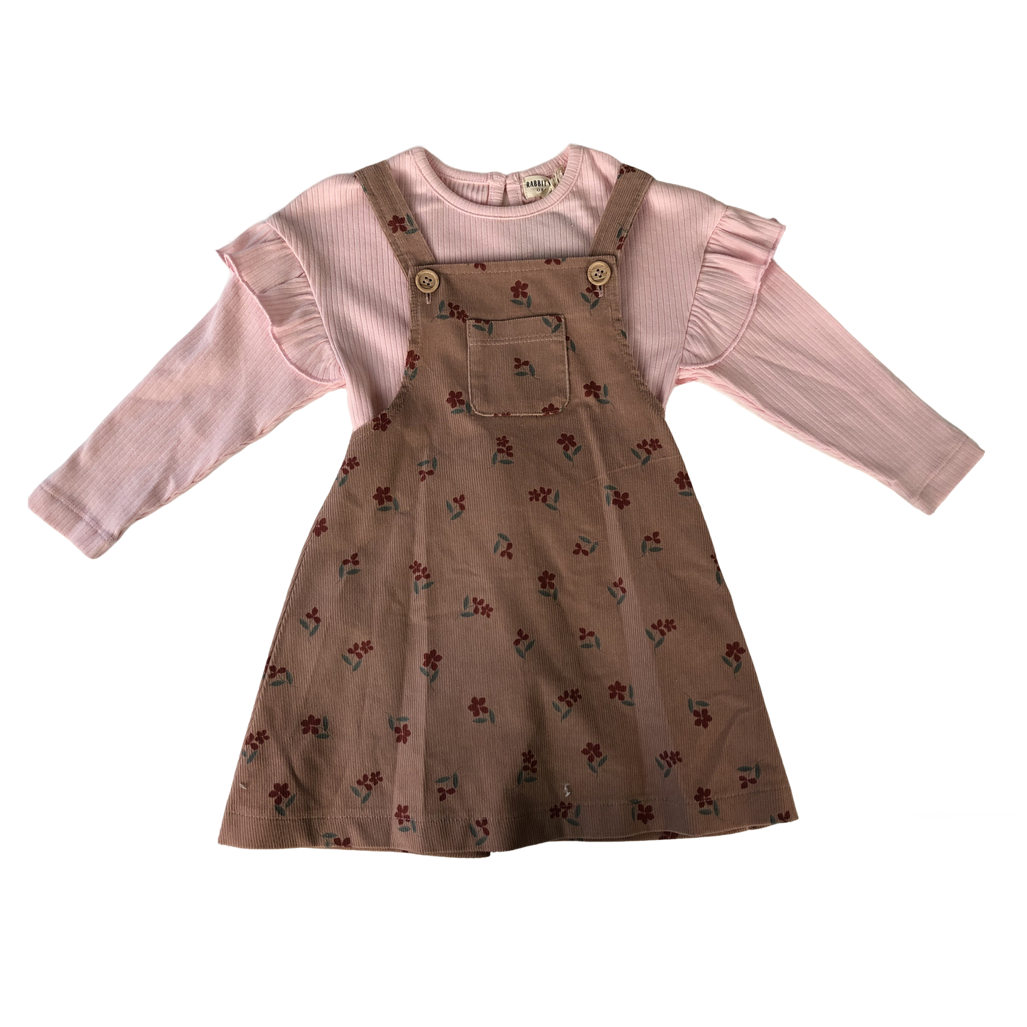 Corduroy overalls for baby girls aged 3-18 months: Corduroy overalls dress, romper &amp; stockings