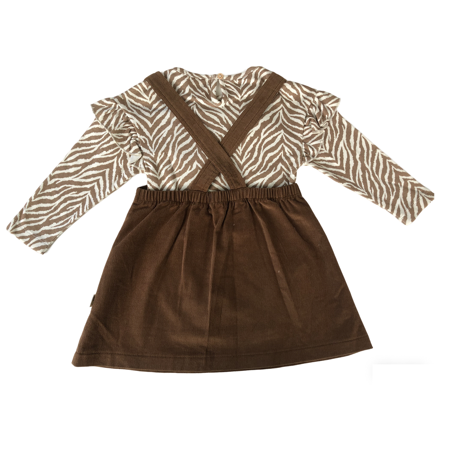 Corduroy overalls for baby girls aged 3-18 months: Corduroy overalls dress, romper &amp; stockings