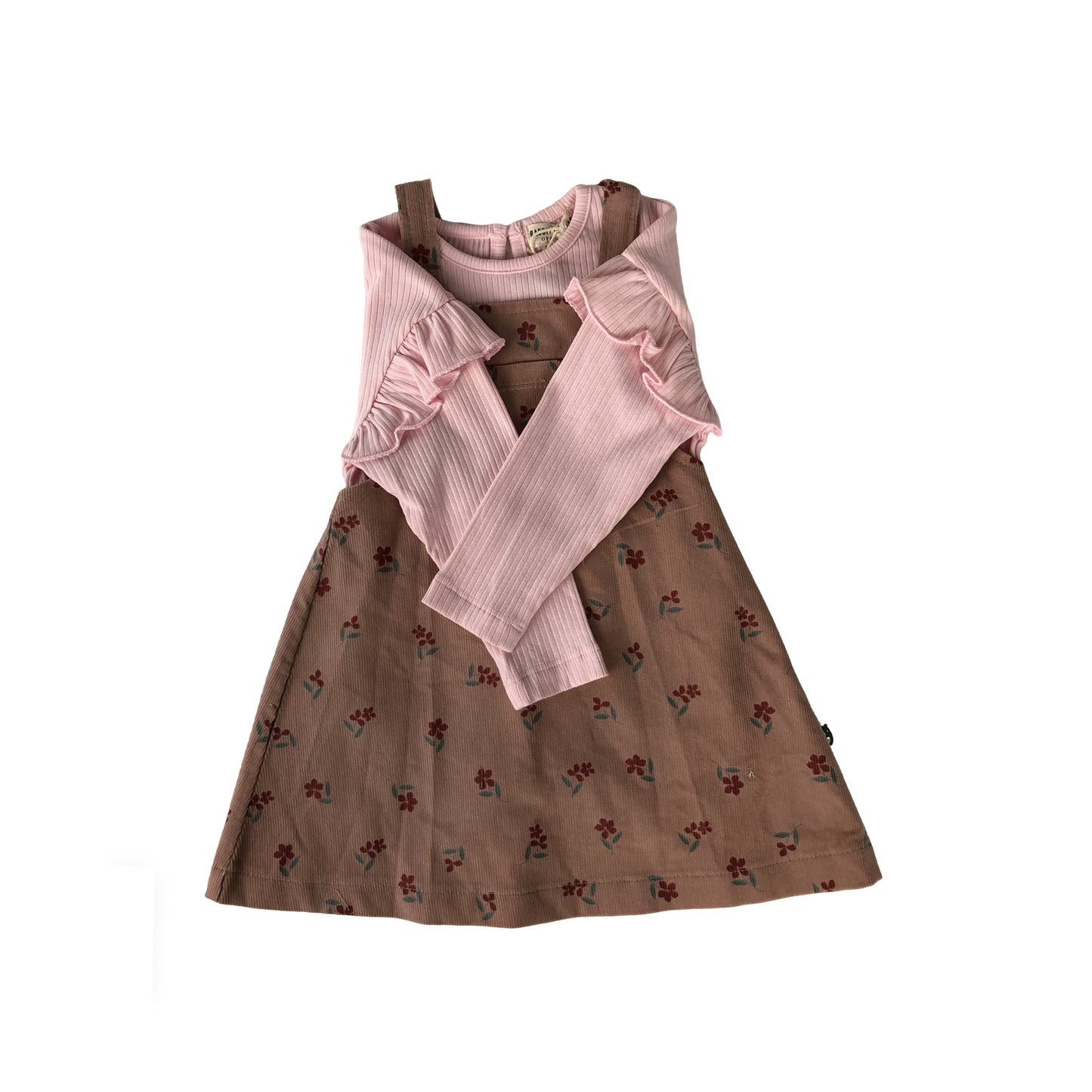 Corduroy overalls for baby girls aged 3-18 months: Corduroy overalls dress, romper &amp; stockings