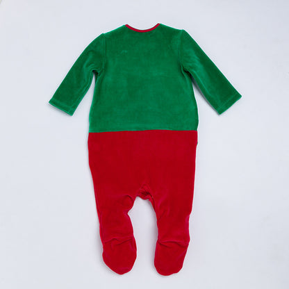 New Spring Autumn Winter Long Sleeve Thickened Fleece Christmas Jumpsuit Warm Romper