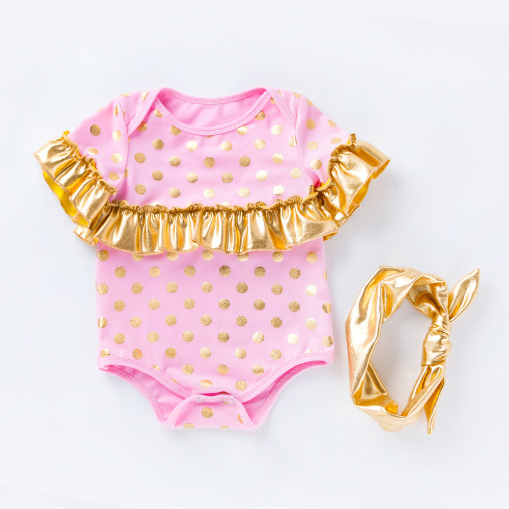 Children's Clothing New Halloween Christmas Baby Clothes Short Sleeve Romper Cartoon Onesie Jumpsuit