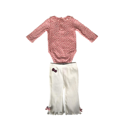 Girls' three-piece flared pants set
