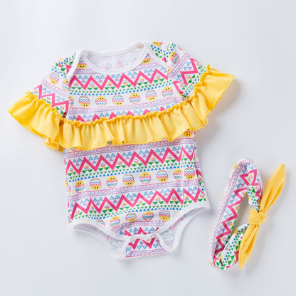 Children's Clothing New Halloween Christmas Baby Clothes Short Sleeve Romper Cartoon Onesie Jumpsuit