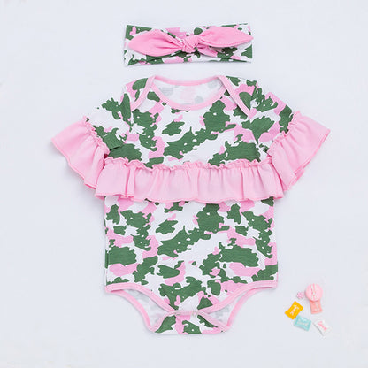Children's Clothing New Halloween Christmas Baby Clothes Short Sleeve Romper Cartoon Onesie Jumpsuit