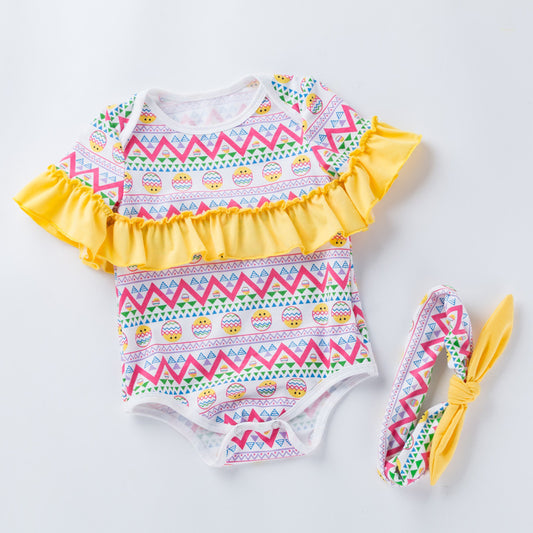 Children's Clothing New Halloween Christmas Baby Clothes Short Sleeve Romper Cartoon Onesie Jumpsuit