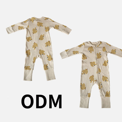 Baby bodysuit with drawstring